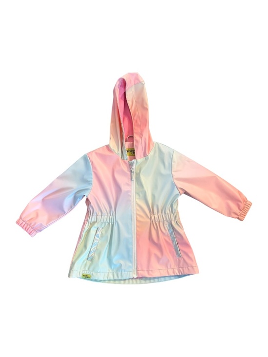 Western Chief Other - Western Chief Girls 3T Pastel Hooded Raincoat Light Pink Blue